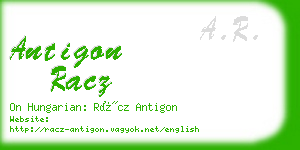 antigon racz business card